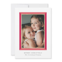 Rode moderne Lijsten kerstkaart