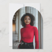 Rode Moderne Minimalistische Aankondiging van eind (Achterkant)