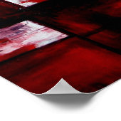 Rode moderne oriëntaalse abstracte posterprint poster (Hoek)