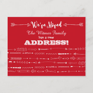 Rode Moderne Pijlen Doodles Bewegende Aankondiging