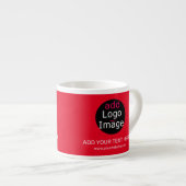 Rode moderne professionele zakelijke chique aangep espresso kop (Voorkant rechts)