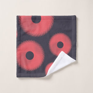 Rode, moderne, stedelijke, leuke abstracte geometr washandje