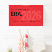 Rode moderne tijdperk klas van 2026 diploma-banner spandoek (Insitu)
