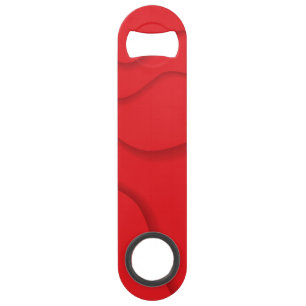 Rode, moderne, trendy, coole papier gesneden stijl speed flessenopener