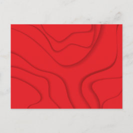 Rode, moderne, trendy, coole papiersnijstijl briefkaart