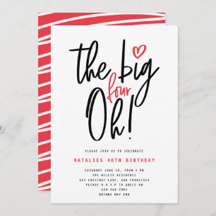 rode moderne typografie 40e verjaardag