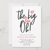 rode moderne typografie 40ste verjaardagsfeestje (Voorkant)