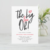 rode moderne typografie 40ste verjaardagsfeestje (Staand voorkant)