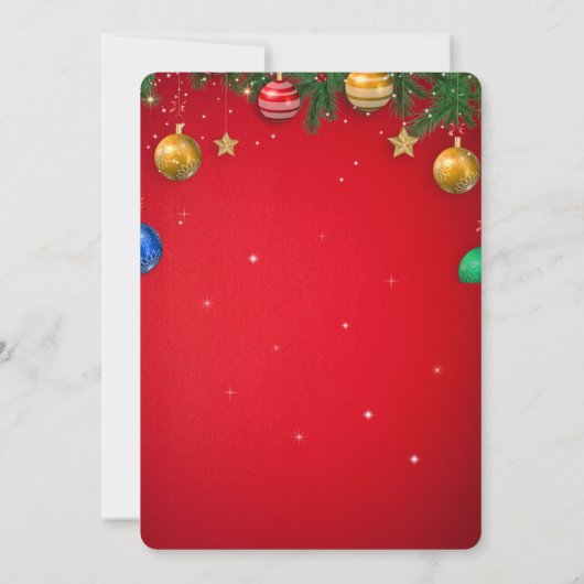 Rode Moderne Uitnodiging van het Kerstmispartij (Achterkant)