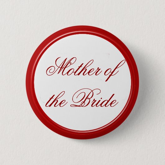 Rode moeder van de bruiddans ronde button 5,7 cm (Voorkant)