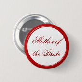 Rode moeder van de bruiddans ronde button 5,7 cm (Voorkant /achterkant)