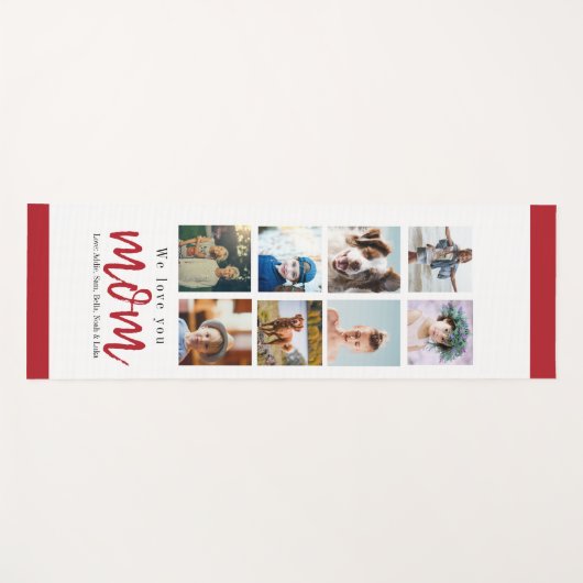Rode moederdag foto collage mam yogamat (Voorkant (horizontaal))