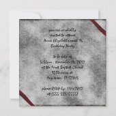 Rode Moeders Gotische Grunge Uitnodiging (Achterkant)