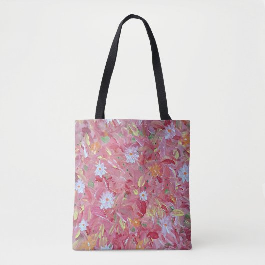 Rode moerbeibloem Canvas tas (Voorkant)