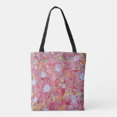Rode moerbeibloem Canvas tas (Achterkant)