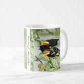 Rode Mok met zwarte vogel door BirdingCollectibles (Voorkant rechts)