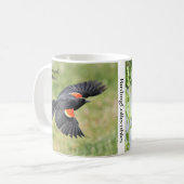 Rode Mok met zwarte vogel door BirdingCollectibles (Voorkant links)