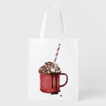 Rode mok warme chocolademelk met slagroom