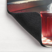 Rode Mokken met stomende hartverbinding Muismat (Hoek)