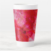 Rode monochromatische texturen latte mok (Voorkant)