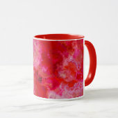 Rode monochromatische texturen mok (Voorkant rechts)