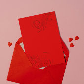 Rode monochromatische wervelingen zullen je mijn V Kaart