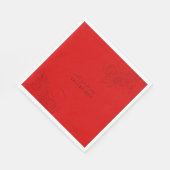 Rode monochromatische wervelingen zullen je mijn V Servet (Hoek)