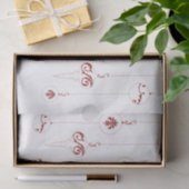 Rode Monogram Bauble Hangende Ornamenten Kerst Tissuepapier (Geschenk)