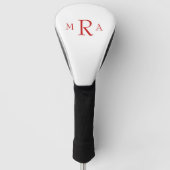 Rode Monogram Driver Golf Head Hoesje Golfheadcover (Voorkant)
