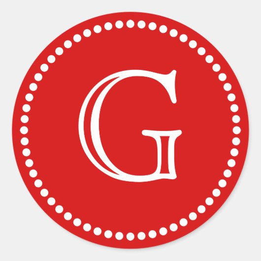 Rode monogram Envelope zegels voor pleisters (Voorkant)