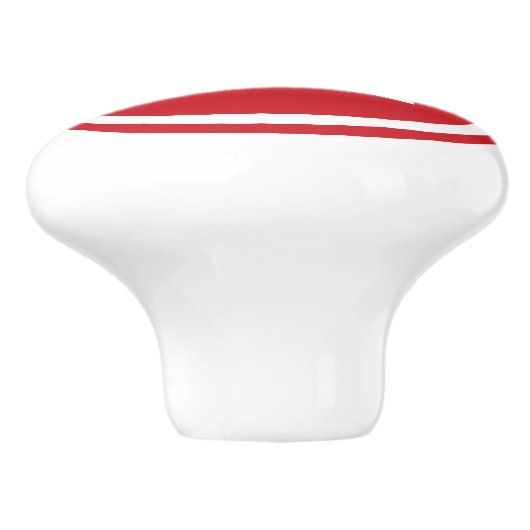 Rode Monogram Gepersonaliseerde Ladeknop Keramische Knop (Zijkant)