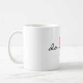 Rode Monogram Initiaal 'doe het nu' Design 11oz Koffiemok (Links)