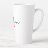 Rode Monogram Initiaal Stijlvolle 'doe het nu' Gro Latte Mok (Rechts)