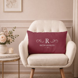 Rode Monogram Lendenkussen Kussen