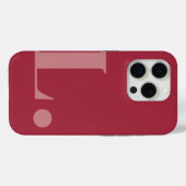 Rode Monogram Letter Eenvoudige Kleur Minimalistis Case-Mate iPhone Case (Achterkant (horizontaal))