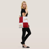 Rode monogram modern Stijlvol Initiaal Tas B (Op model)