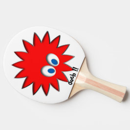 Rode monogram patroonpeddel tafeltennisbatje