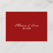 Rode Monogram Receptie Kaart (Achterkant)