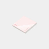 rode monogram statement transparantie post-it® notes (Schuin)