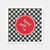 Rode monogram voor zwart-wit servet (Voorkant)