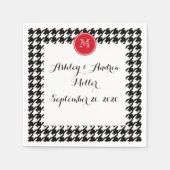 Rode monogram voor zwart-wit servetten (Voorkant)