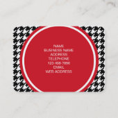 Rode monogram voor zwart-wit visitekaartje (Achterkant)