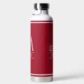 Rode monogram  waterfles (Rechts)