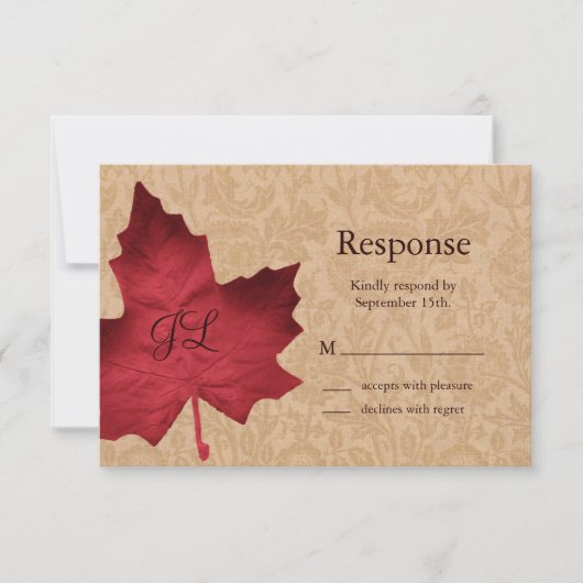 Rode  monogrammen RSVP (Voorkant)