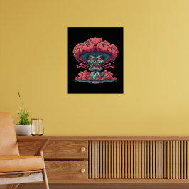 Rode Monster Explosie Muurkunst Poster