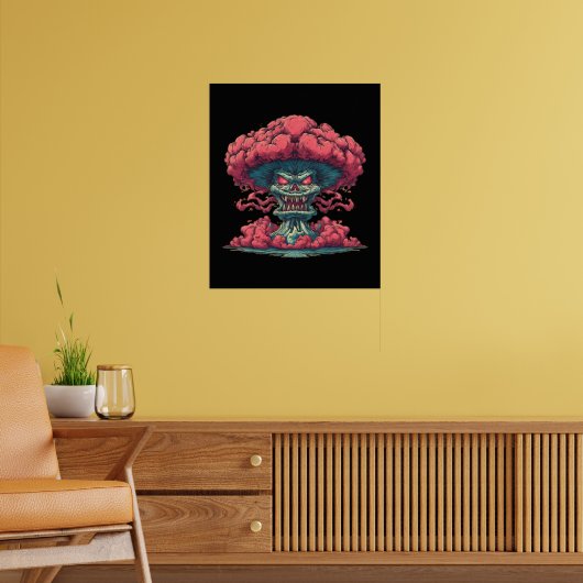 Rode Monster Explosie Muurkunst Poster (Woonkamer 2)