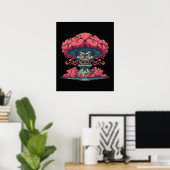 Rode Monster Explosie Muurkunst Poster (Thuiskantoor)