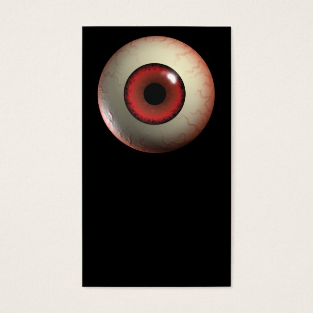 Rode Monster Eyeball Visitekaartjes (Voorkant)