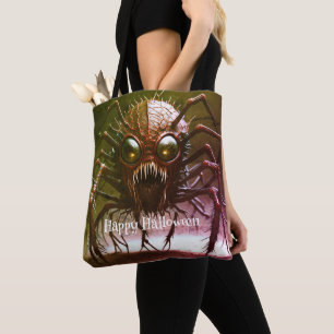 Rode Monster Halloween Boodschappentas Tote Bag