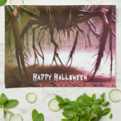 Rode Monster Halloween Keuken Handdoeken (Gevouwen)